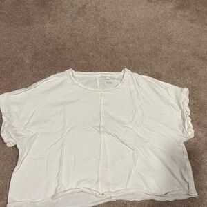 White American Eagle sort of cropped, but not really boho/distressed top